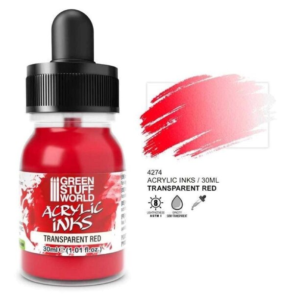 GSW - Transparent Acrylic Ink - Red
