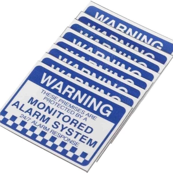 Warning Security Stickers 6x Alarm System Monitored 100mm x 80mm ...