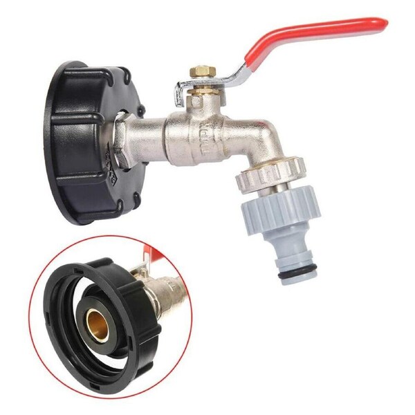Water Tap Hose IBC Tank to 1/2"Connector Adapter Fittings Tool S60X6 Yard Garden