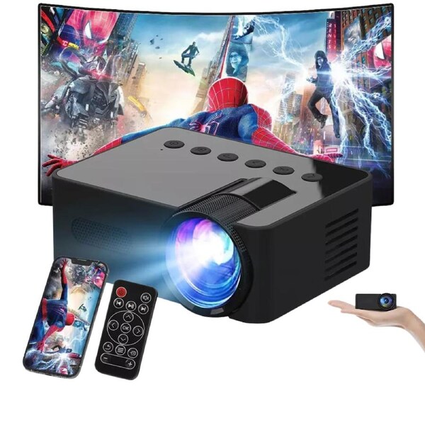 1080P Portable Pocket Mini Projector LED 4k Party Theater Home Cinema Wireless