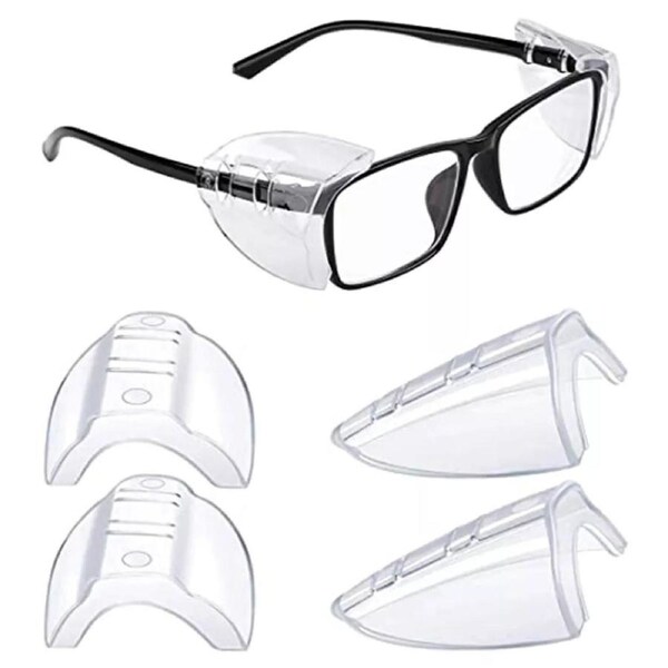 Glasses Protection Flexible Universal 4X Eye Goggles Side Shields Clear