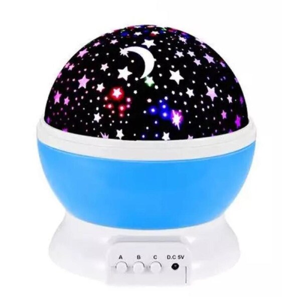 Rotating Lamp Starry Gift Room LED Night Light Star Galaxy Blue