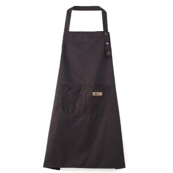 Black Adjustable Waterproof Kitchen Chef Waiter Canvas Apron Washable Strap