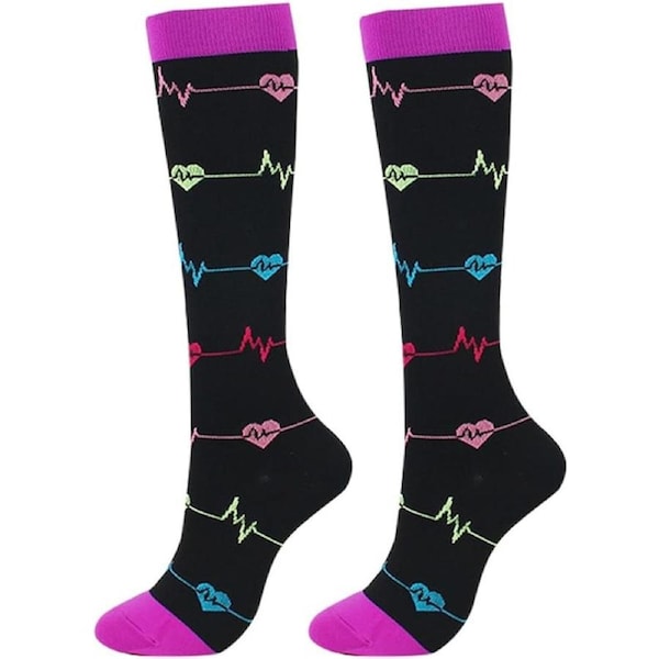 Compression Socks Unisex Medical Nursing Travel Sports Stocking Gift Women Men J