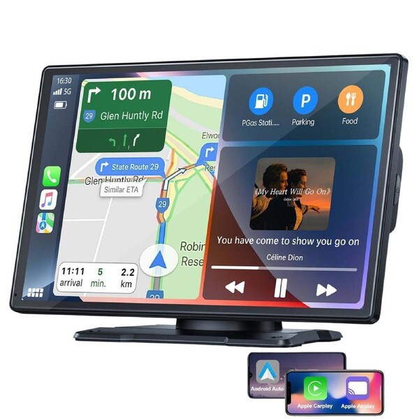 Apple Carplay & Android Auto Head Unit Portable 9 Inch Wireless Car Stereo
