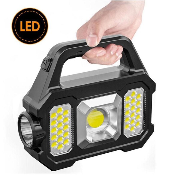 Rechargeable Camping Night Torch Portable LED Work Light Solar Tent Flood Lamp