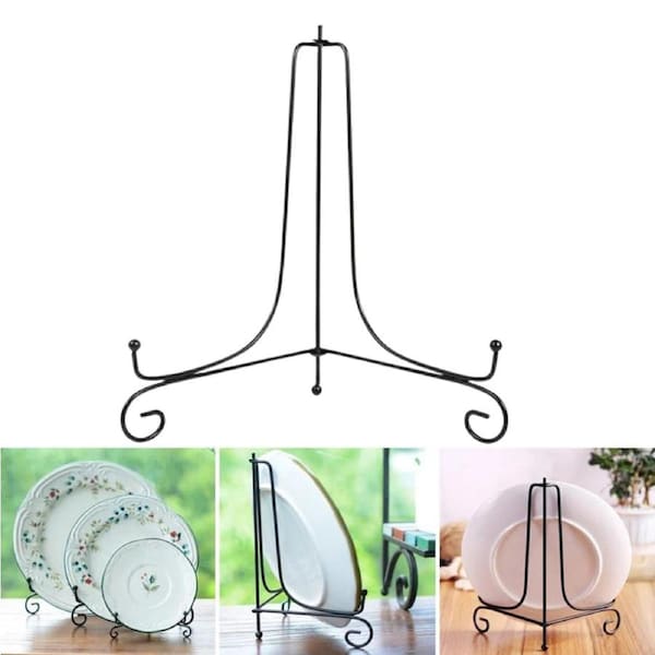 6inch Photo Picture Bowl Dish Book Holder Plate Stands Iron Display Easel Frame