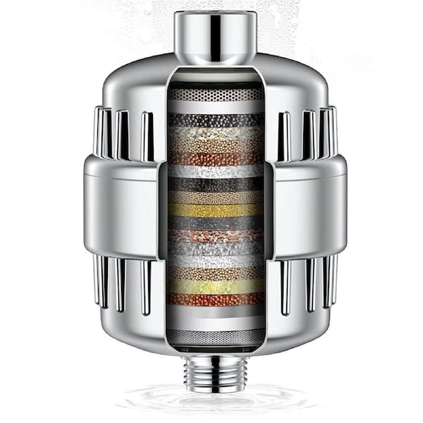 Shower Head Filter 20 Stage Hard Water Purifier Bath 2 Filters Chlorine Odors