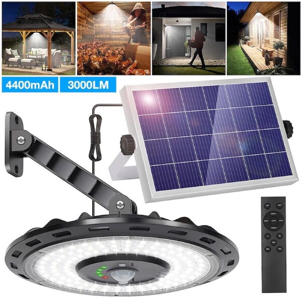 Shed Light Hanging Garage Motion Sensor Pendant LED Solar Ceiling Garden Lamp
