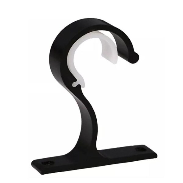 Rod Drapery Bracket Room Window Frame 2X Black Bracket Hang Curtain Hook