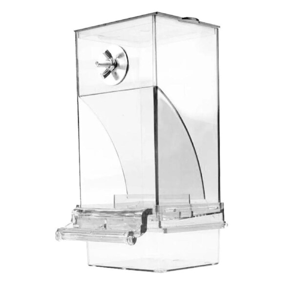 Automatic Parrot Canary Cockatiel Bird Feeder Cup No Mess Bowl Auto Cage 2x