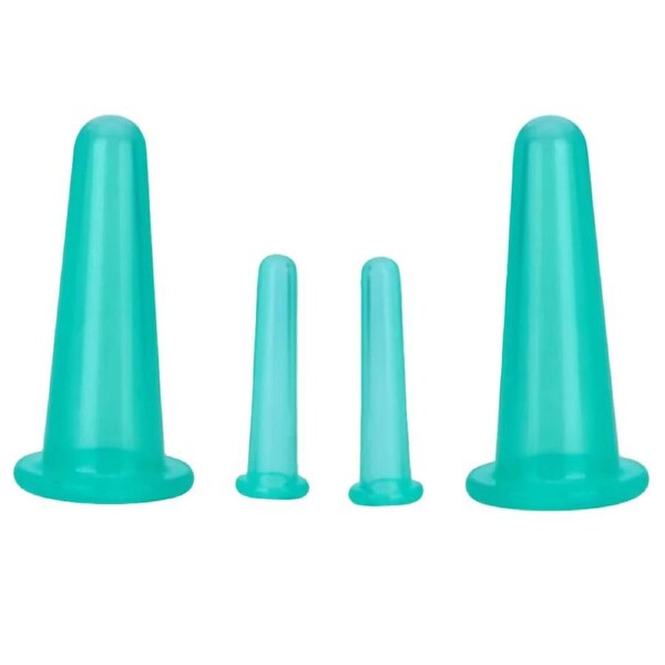 4pcs Facial Massage Lifting Cups Silicone Cupping Vacuum Suction Face Massage