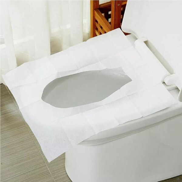 50x Biodegradable Disposable Toilet Seat Covers Paper Sanitary Travel