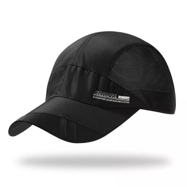 Mesh Cap Visor Cap Baseball Hat Quick Dry Fashion Running Outdoor Sport Black