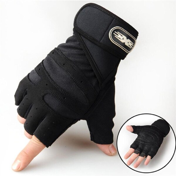 Training Wrist Strap Black M Best Weight Lifting Gloves Gym Bodybuilding