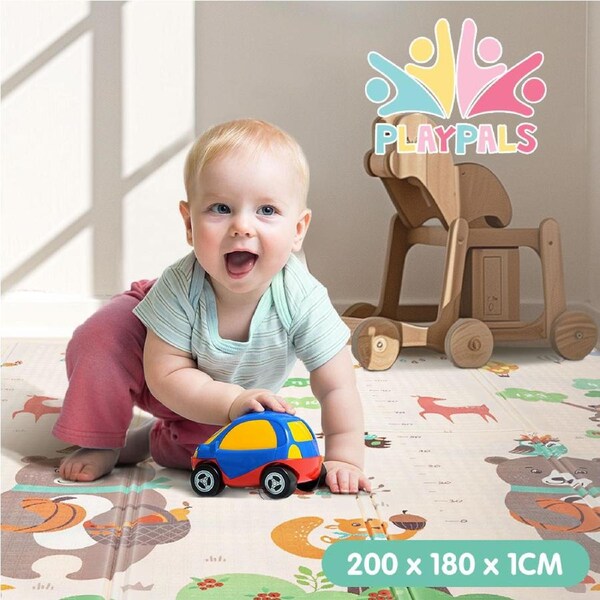 Playpals Kid Play Mat Baby Crawling XPE Foam Double foldable Pad Non-slip Carpet