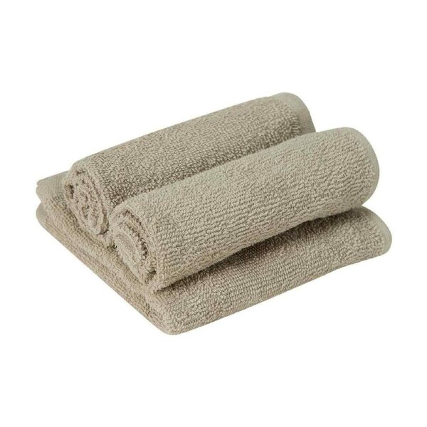 Soft Latte Face Towel 30 x 30cm 4 pack Bath Face Washers 100% Cotton