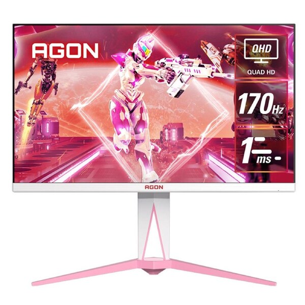 AOC AGON 27in QHD 170Hz IPS Gaming Monitor (AG275QXR) - White/Pink