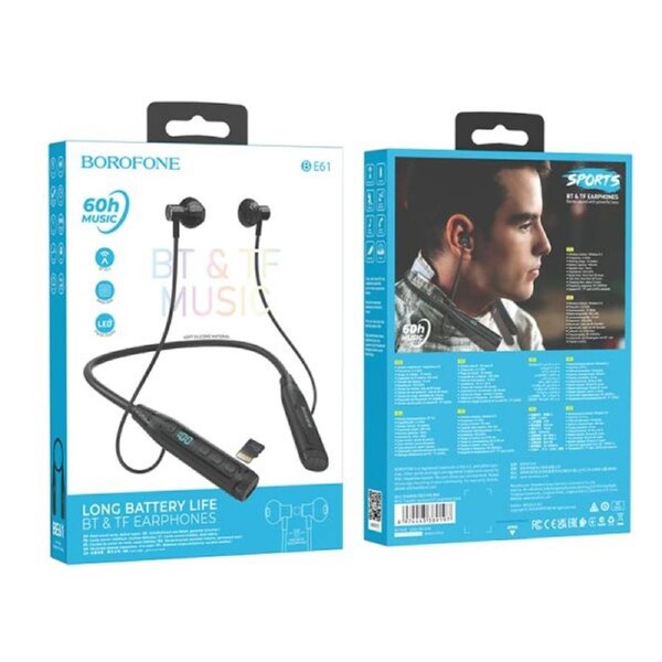 BOROFONE BE61 Traveller neckband BT earphones - black