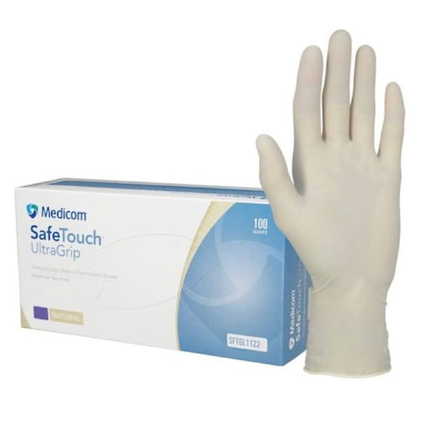 Medicom SafeTouch UltraGrip Latex Powder Free Gloves XS 100/box