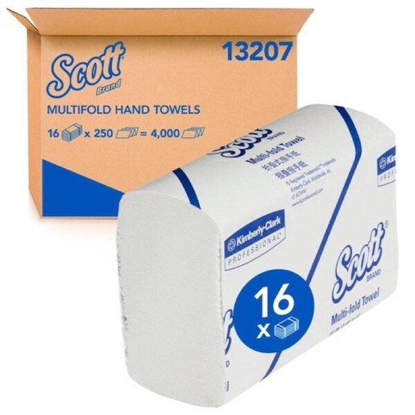Scott Multifold Hand Towel 16 Packs x 250 Towels (13207)