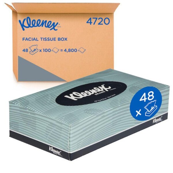 Kleenex Executive Facial Tissue 2 Ply 48 Packs x 100 Sheets (4720)