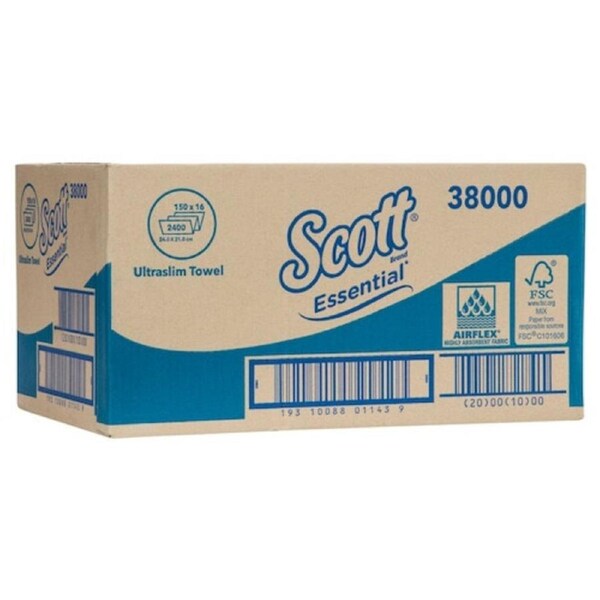 Scott Essential Ultraslim Multifold Hand Towel 16 x 150 Towels (38000)