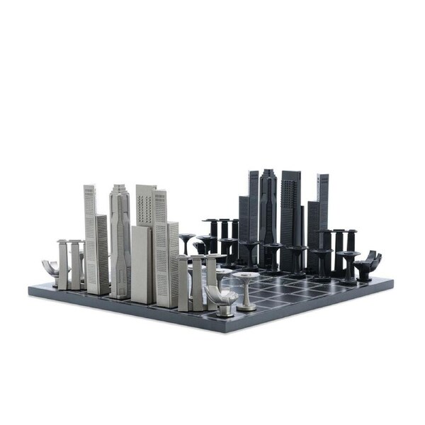 33pc Skyline Chess Singapore Edition Printed Singapore Map Wood Board Chess Set