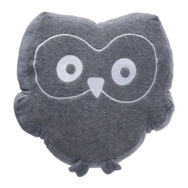 Playgro Cute Grey Owl Shaped Soft Polyester Cot Baby/Infant Cushion/Pillow