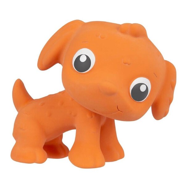 Playgro Earth Eco Play Natural Rubber Pookie Puppy Teething Baby Toy Orange 0m+