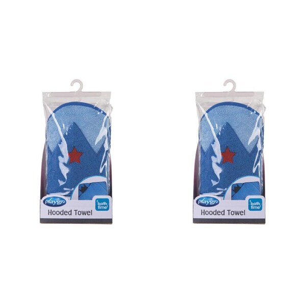 2PK Playgro Crown Design Baby/Kids Hooded Towel Assorted Light Blue/Light Pink
