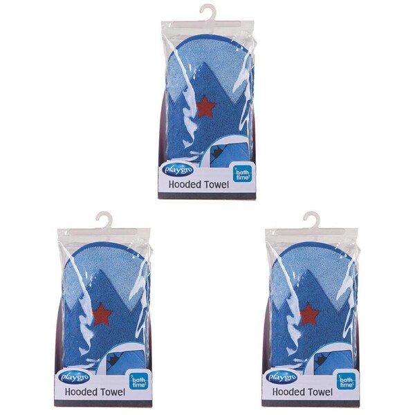 3PK Playgro Crown Design Baby/Kids Hooded Towel Assorted Light Blue/Light Pink