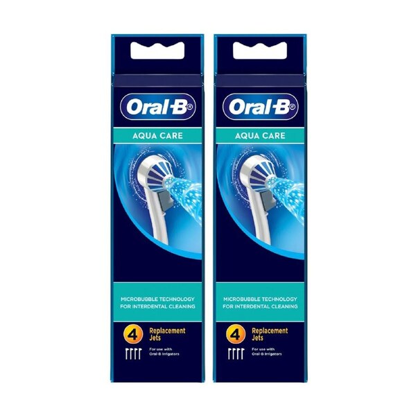 2 x Oral-B Irrigator AquaCare Replacement Jets 4Pk