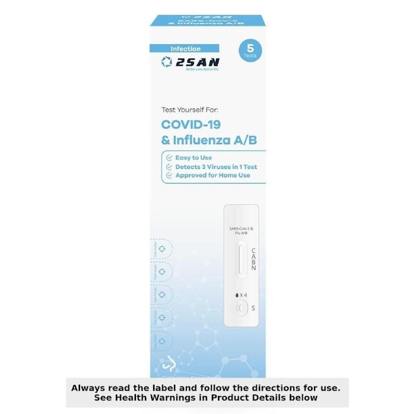 2San Dual COVID & Flu Test 5 Pack