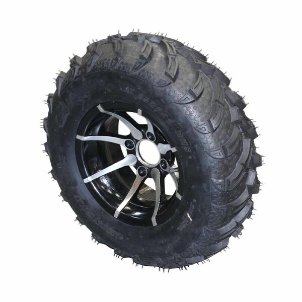 TDR 25x8-12" Front Alloy Wheel Rim and Knobby Tyre Tire for 300cc-700cc ATV Quad Dirt Bike Buggy 6 Ply Radial