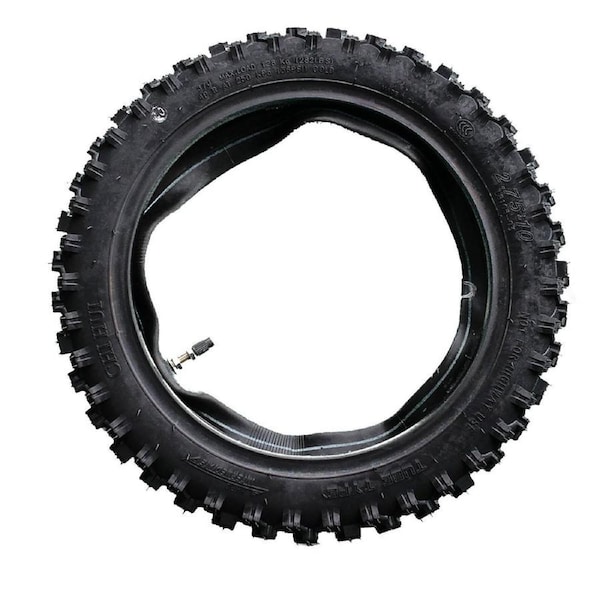 TDR 2.75-10 Inch Tire with 2.50-10 Tube for CRF50, XR50, TTR50 Dirt Pit Trail Bike Off-Road Use