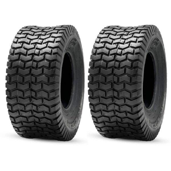 TDR 2 pcs 15 x 6.00-6 Inch 2-Ply Tire for Lawn Mower Tractor Cart ATV - Turf Saver Tubeless