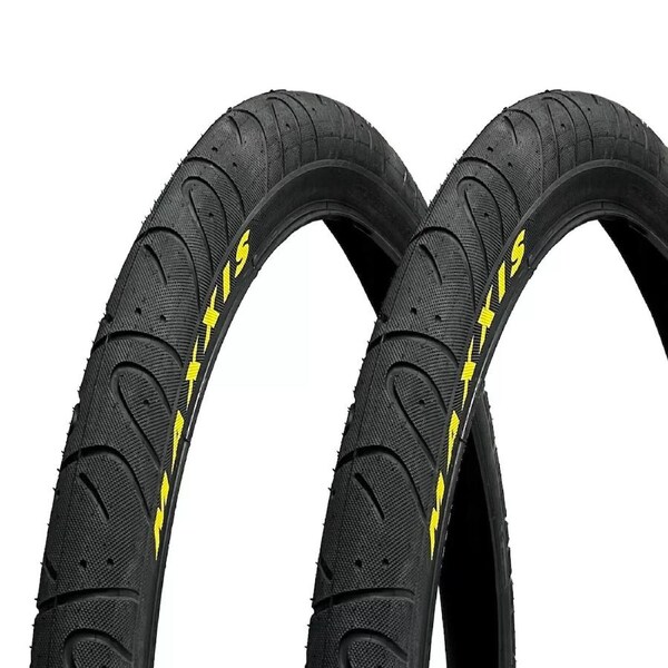 TDR 2pcs Hookworm 26x2.5 MTB Tire, Urban Freeride Skate, Durable Rubber Bead, Street BMX Cargo Pedicab Bicycle, Pavement Groomed Tracks