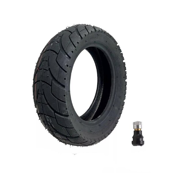 TDR 80/65-6 Off-Road Tubeless Tire for Electric Scooter 10x3.0 Black Self-Healing Impact Resistant with Valve Slip Resistant