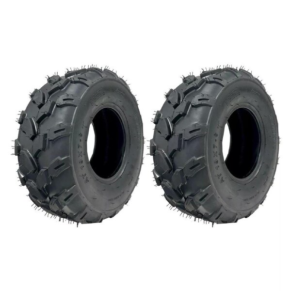 TDR 2pcs 19x7-8 Inch 4PR Tubeless Knobby Tyre ATV Quad Bike Buggy Ride-On Mower Durable 220LBS Load Capacity