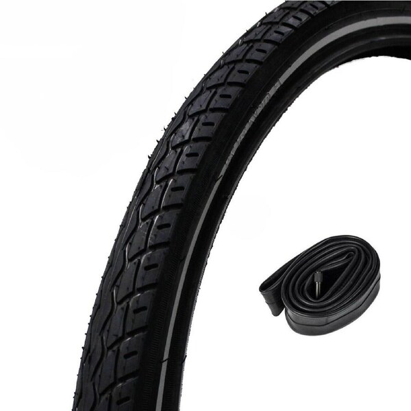 TDR 1 Set 26 x 1.75 Tire Tube & 26 x 2.125 Tire, Durable Rubber, Schrader Valve