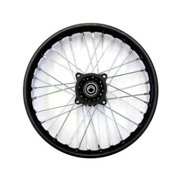 TDR Black 15mm Axle 60/100-14" Front Wheel Rim with Knobby Tyre for PIT PRO Dirt Bike for 125cc, 110cc, 140cc, and 150cc dirt bikes.