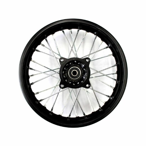 TDR 1.85-12" Front Rim for 70cc 110cc 125cc Dirt Pit Pro Trail MX Bikes, 12mm Axle, Steel Construction, Compatible with 80/100-12 Tyres