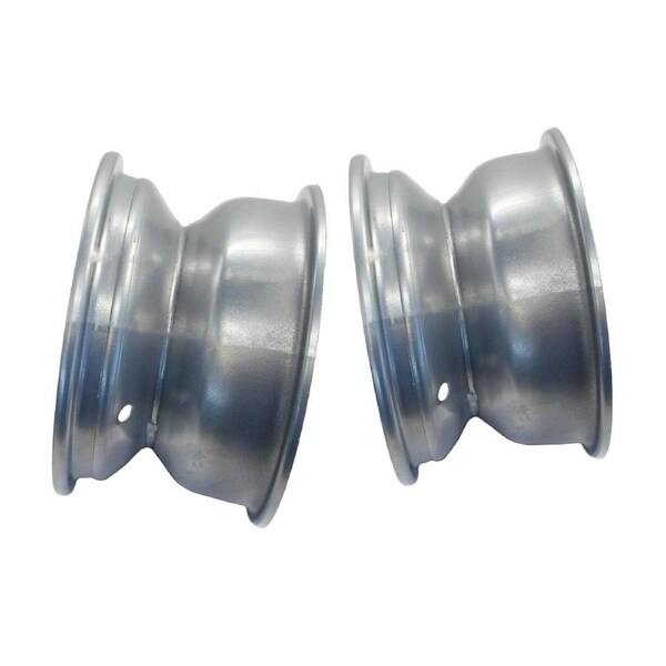 TDR 2pcs 8" Inch Rim 4 Holes for ATV Quad Buggy Mower Front Wheel Tubeless Tyre with Valve Fitted - 4 Bolt Holes