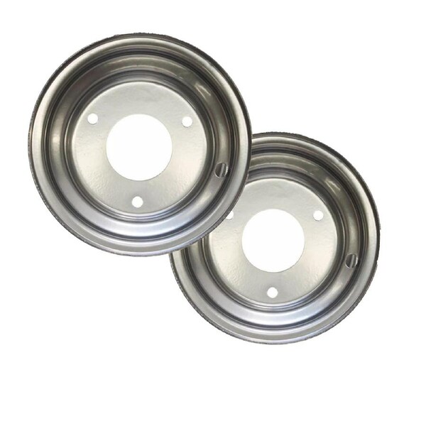 TDR 2pcs 6" Inch Front Rear Wheel Rim for ATV Quad Bike Dune Buggy Ride-on Mowers Go Kart, 3 Bolt Hole