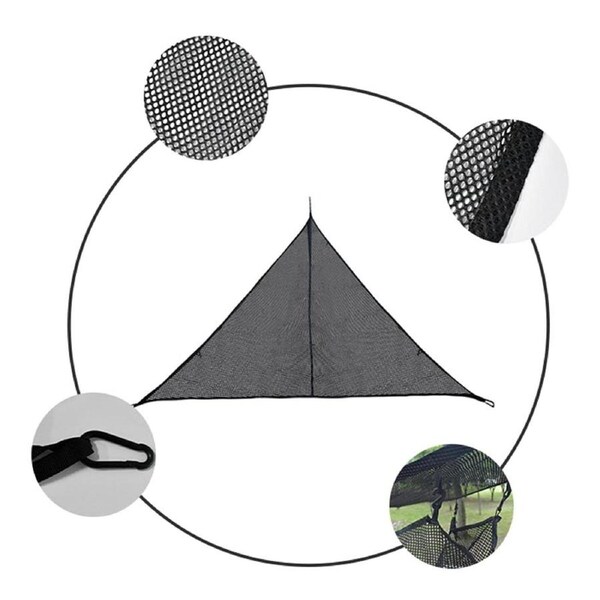 Triangle Shade Sail 3 x 3 x 3 m Triangular Outdoor camping Hammock Fixed Tent Portable
