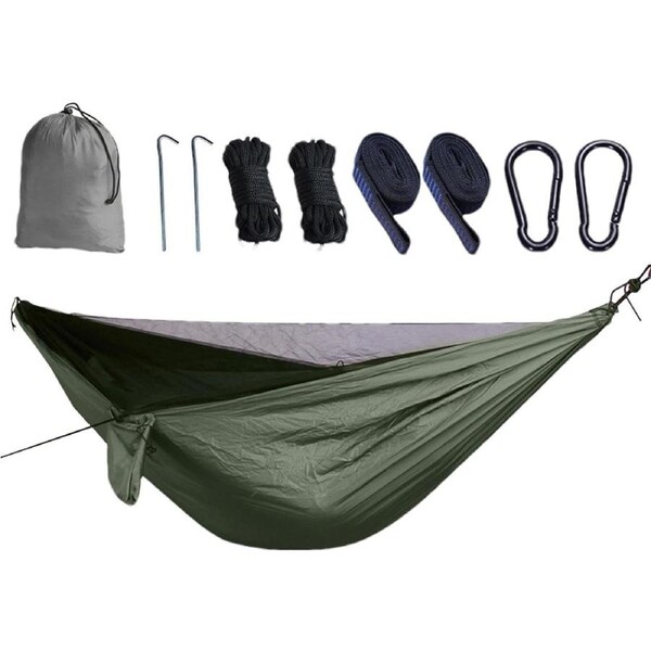Hammock with Fly Net Strong Load Bearing Portable Travel Hammock Foldable Camping Gear