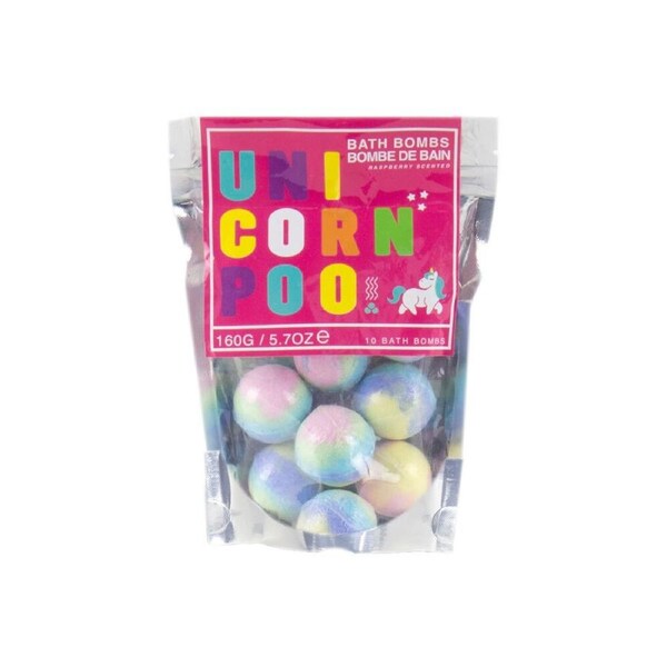 10pc Gift Republic 16g Unicorn Poo Bath Bomb Scented Fizzies Fragrance Raspberry