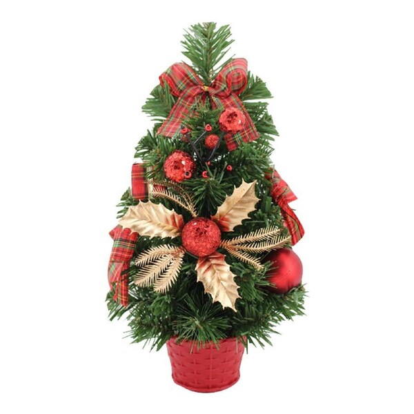 Colours Of Christmas 30cm Red Foil Poinsettia Xmas Tree Holiday Home Decoration