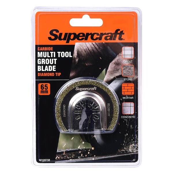 Supercraft Ocillating Saw Multi Tool Grout Tungsten Carbide Tip Cut Blade 65mm